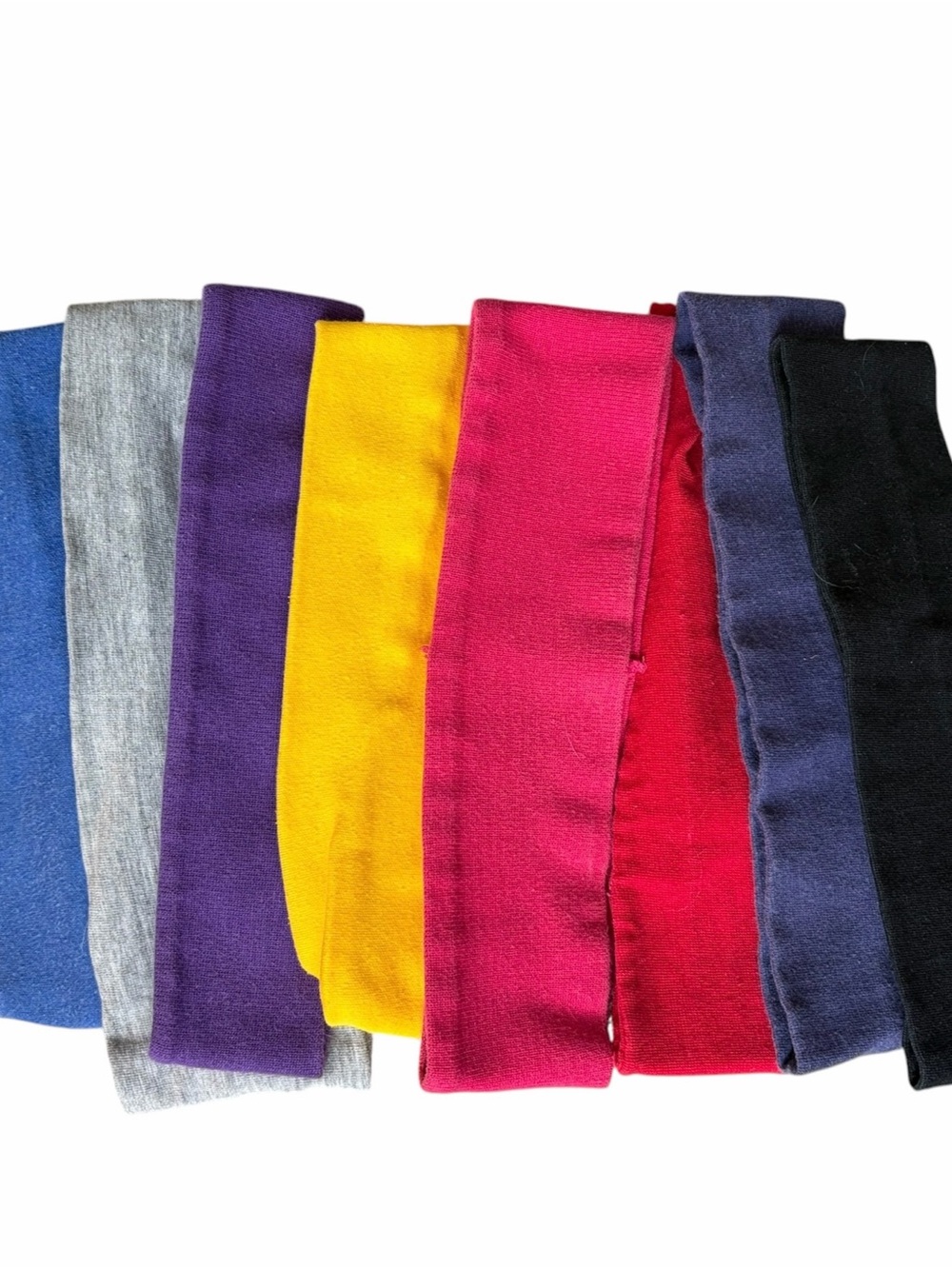 VTG Style 80s Colorful Stretchy Cotton Headbands Variety Pack - Set of 8